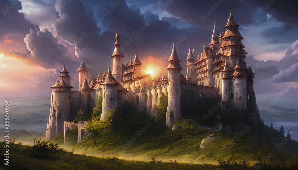 Artistic concept painting of medieval castle