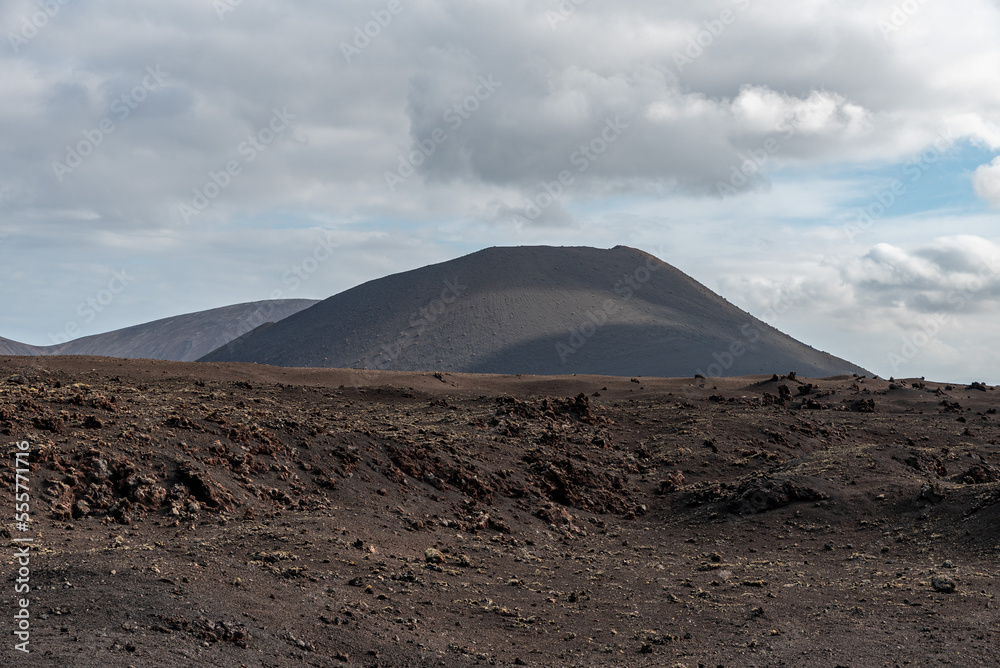 Amazing view of a volcano in Lanzarote