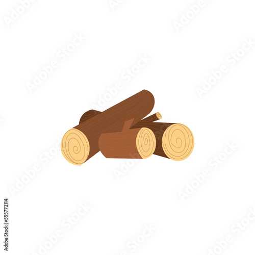 Eco firewood on white backg...