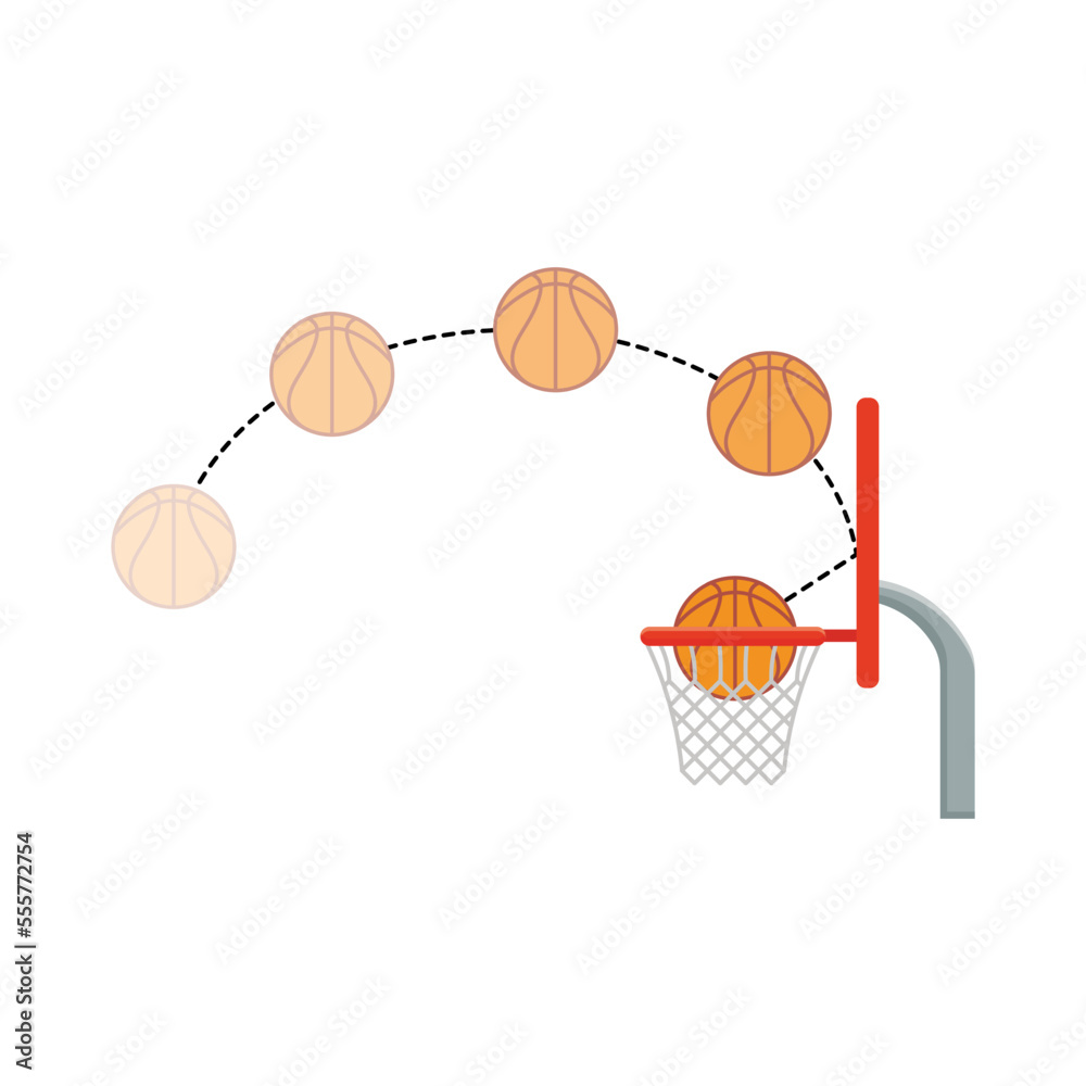 Basketball Scoring Icon Concept Design. Vector Illustration.