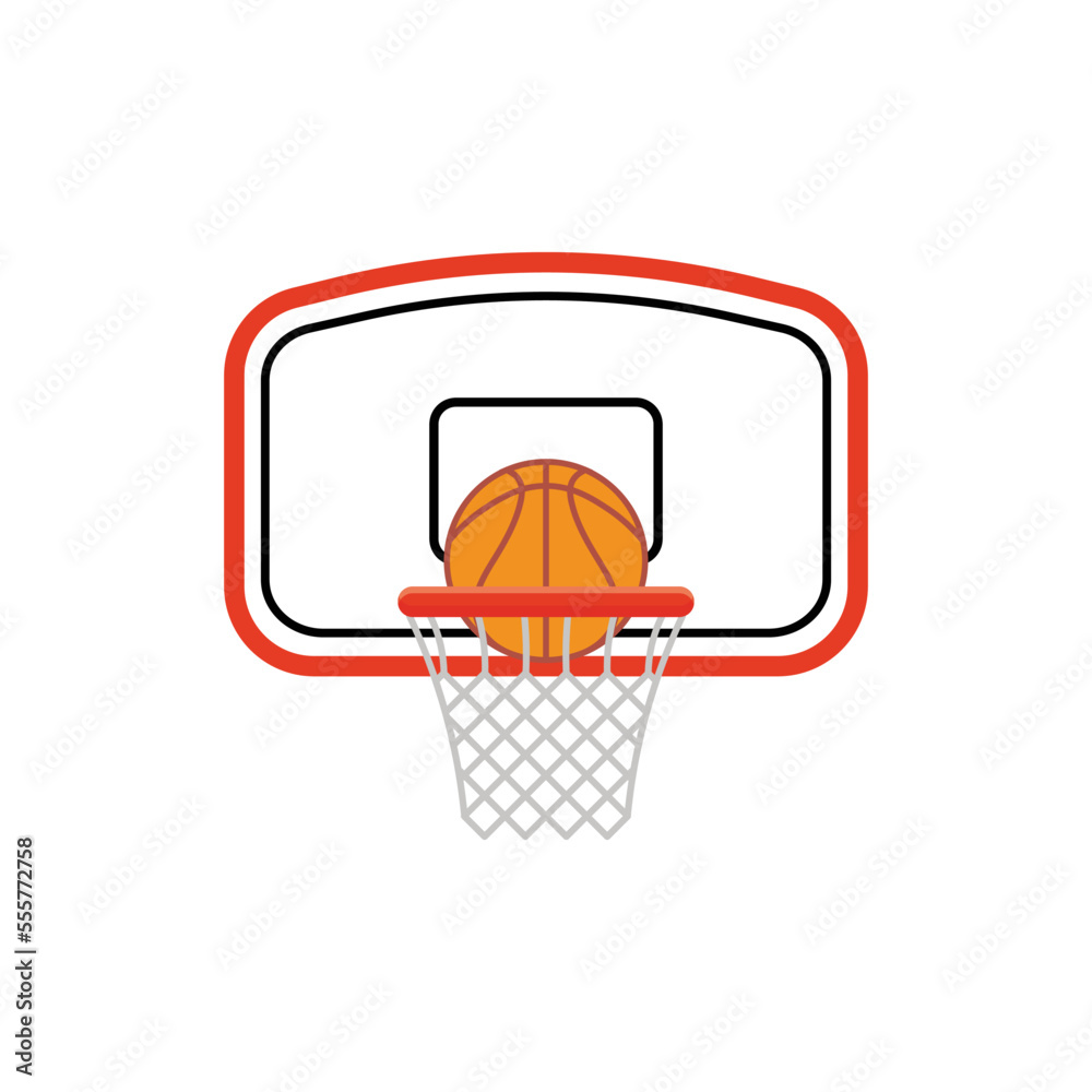 Basketball Scoring Icon Concept Design. Vector Illustration.