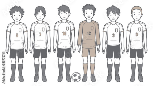 サッカー選手のベクターイラスト