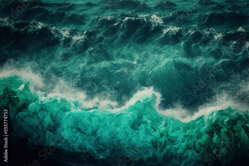 Background with sea water texture and the ocean. Generative AI