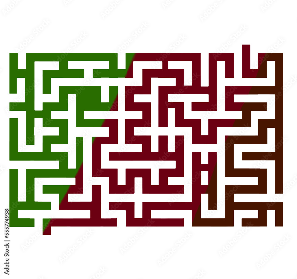 labyrinth with a arrow