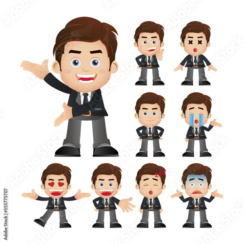 Business people expressions with different faces