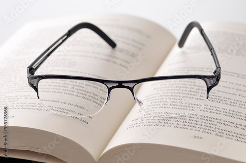 Reading Glasses on Book
