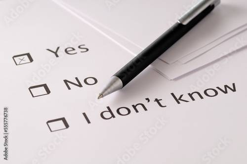 Pen with Questionnaire