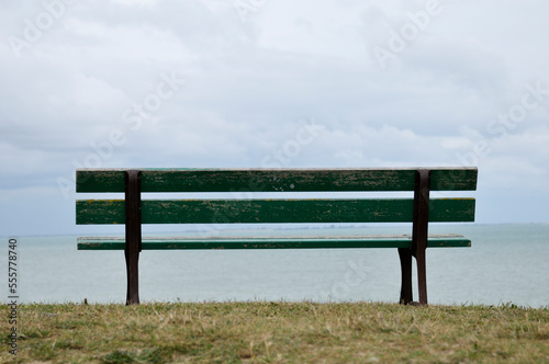 Empty Park Bench, Ile de Re, France