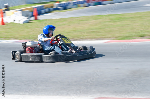 Teenage Boy driving Go-Cart, Mexico