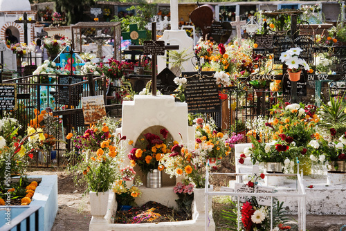 Cemetery Decorated for Day of the Dead, San Miguel de Allende, Mexico