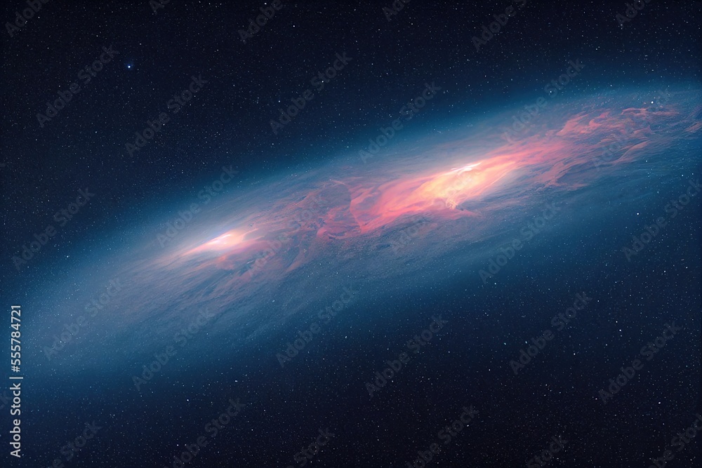 Fototapeta premium galaxy in deep space, generative ai