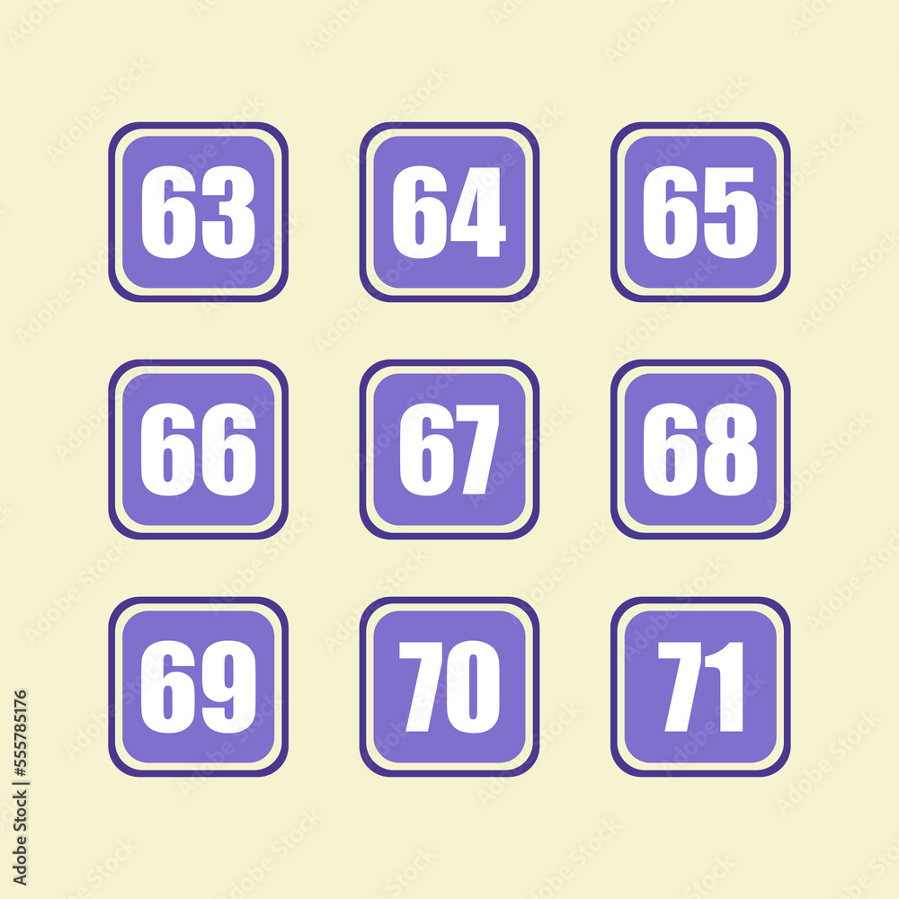 Numeric icon vector design templates Numeric icon vector design templates
