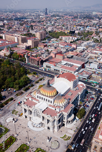 Aerial of Palacio de Bellas Artes, Mexico City, Mexico photo