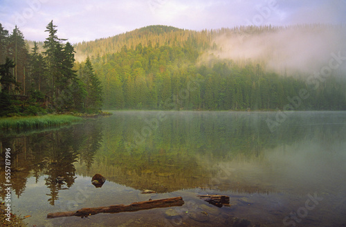 Rachelsee and Rachel, Bayerischer Wald National Park, Bavaria, Germany photo