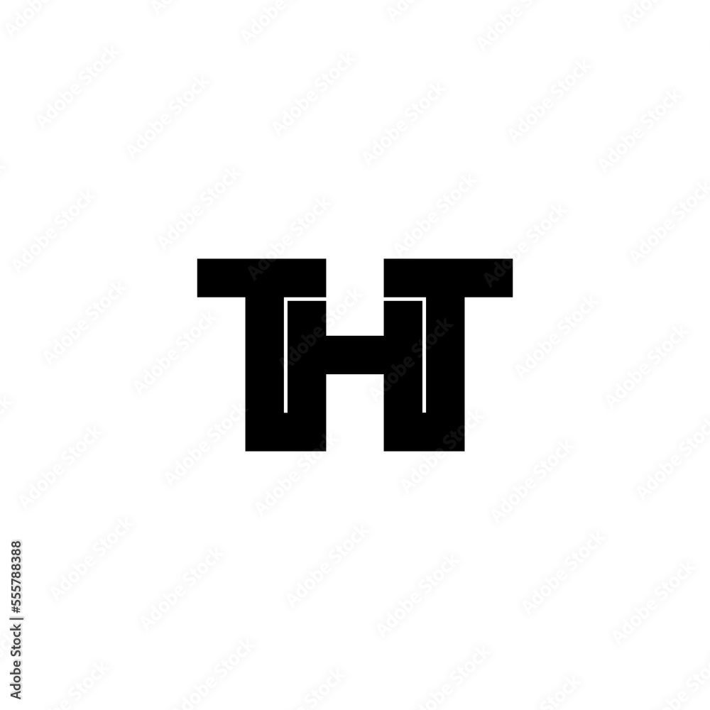 Obraz premium tht letter initial monogram logo design