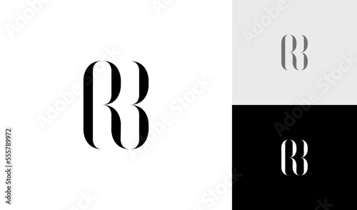 Luxury and elegant letter RB monogram logo design vector