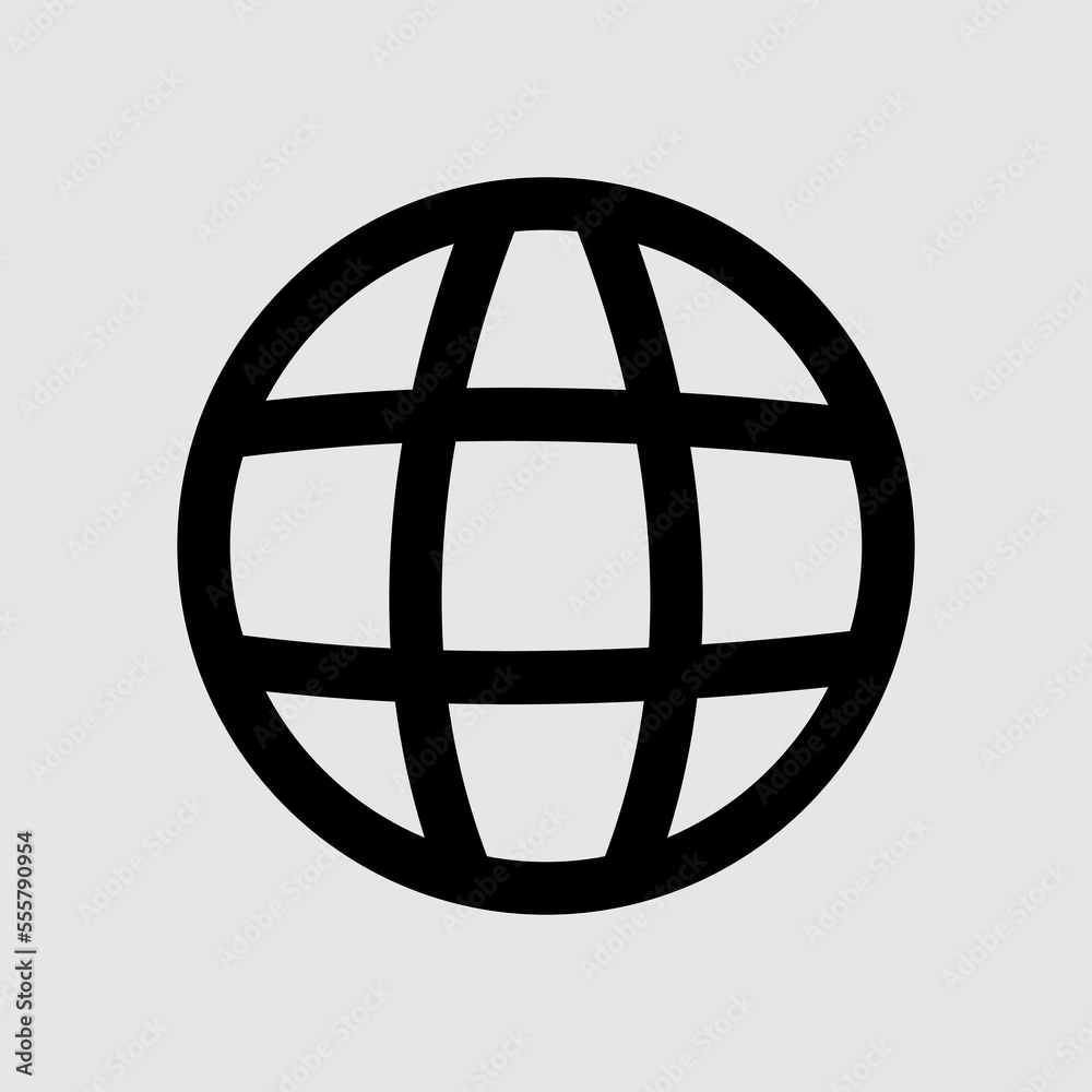 Global icon in line style, use for website mobile app presentation Global icon in line style, use for website mobile app presentation