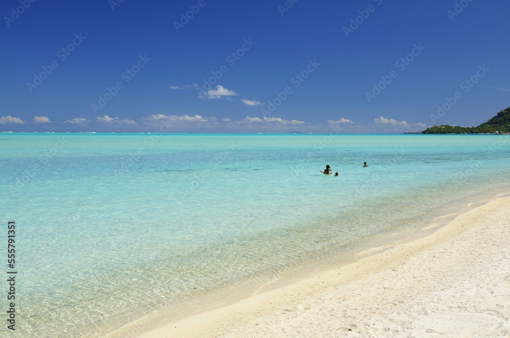 People in Water, Matira Beach, Bora Bora, French Polynesia People in Water, Matira Beach, Bora Bora, French Polynesia
