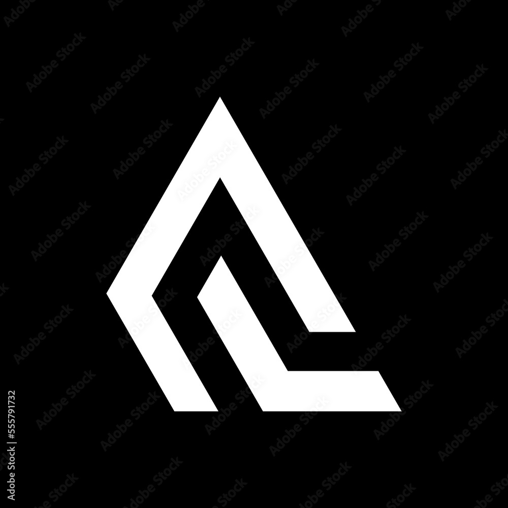 Abstract art logo vector design in black and white colors Abstract art logo vector design in black and white colors