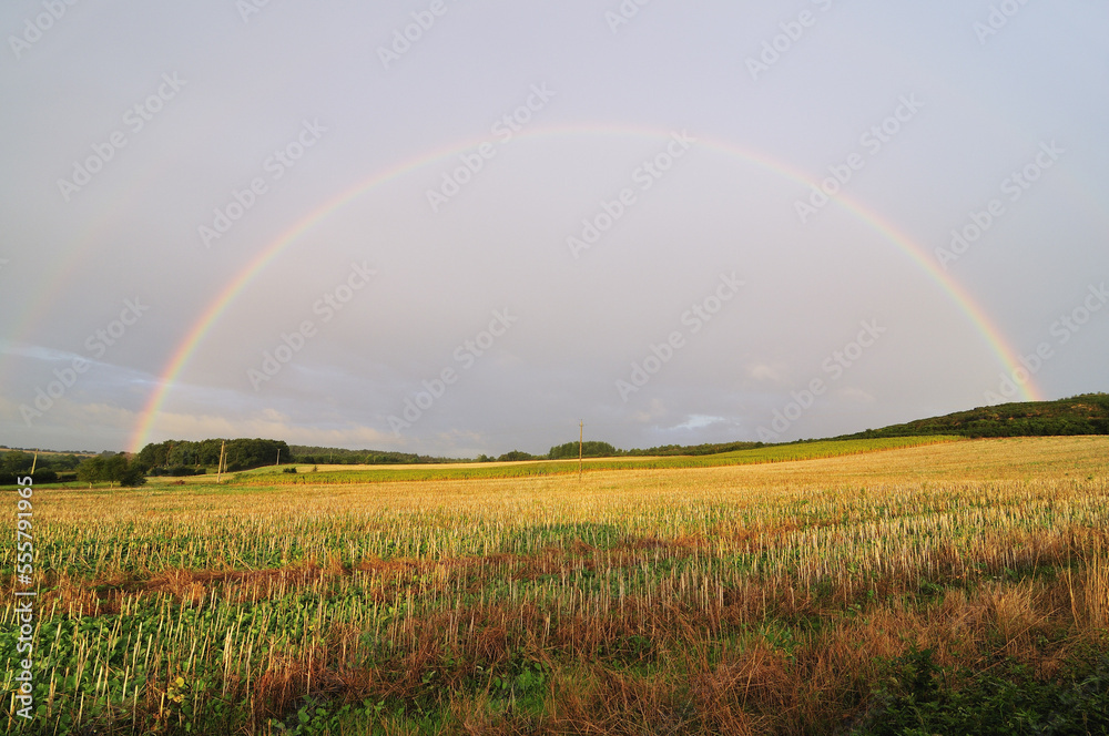 Rainbow Near Concoret, Paimpont Forest, Paimpont, Ille-et-Vilaine, Brittany, France Rainbow Near Concoret, Paimpont Forest, Paimpont, Ille-et-Vilaine, Brittany, France