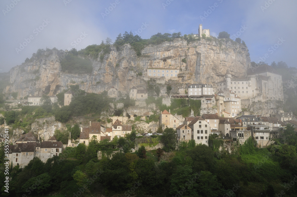 Foggy Morning in Rocamadour, Lot, Midi-Pyrenees, France Foggy Morning in Rocamadour, Lot, Midi-Pyrenees, France