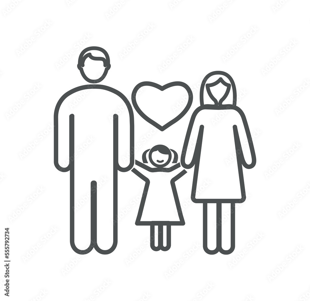 Adoption in family. Man and woman lead their daughter by hand, love and care, indigence. Charity and kindness. Fertility problems and diseases. Poster or banner. Cartoon flat vector illustration Adoption in family. Man and woman lead their daughter by hand, love and care, indigence. Charity and kindness. Fertility problems and diseases. Poster or banner. Cartoon flat vector illustration