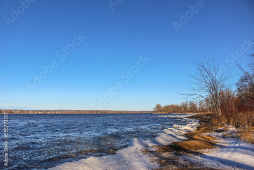 Wallpaper Mural Beautiful winter landscape at the ravine Petrie Island, Ottawa river Torontodigital.ca