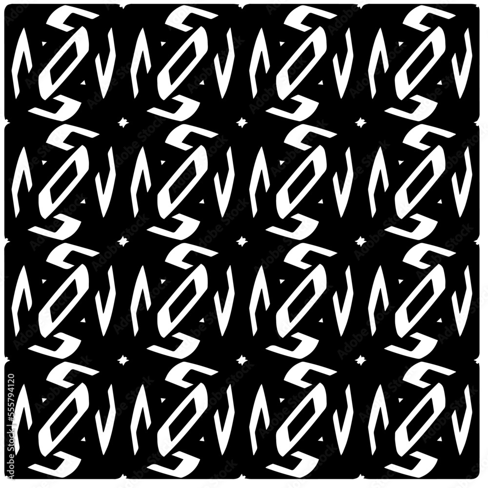 Vector pattern in geometric ornamental style. Black and white abstract background .Seamless repeat pattern. Vector pattern in geometric ornamental style. Black and white abstract background .Seamless repeat pattern.