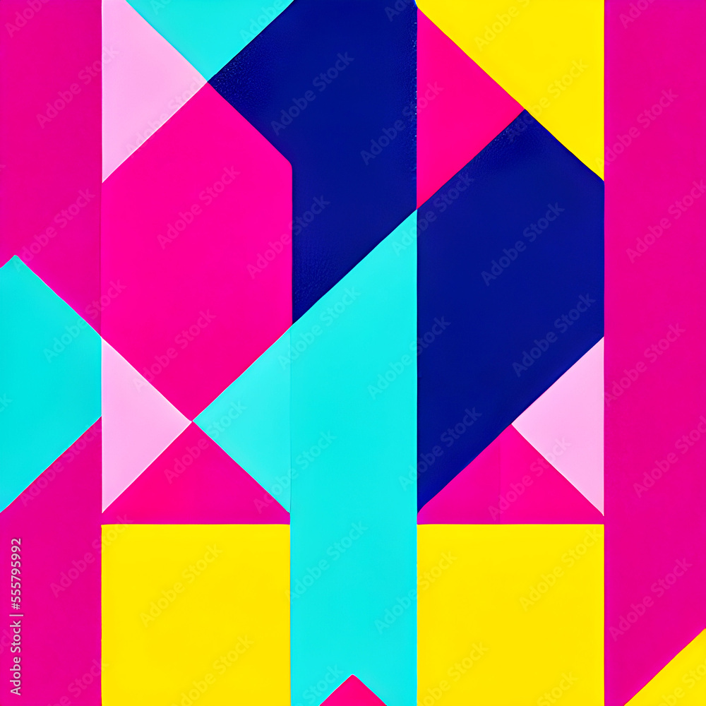 Pink Crimson - Geometric Abstract Background