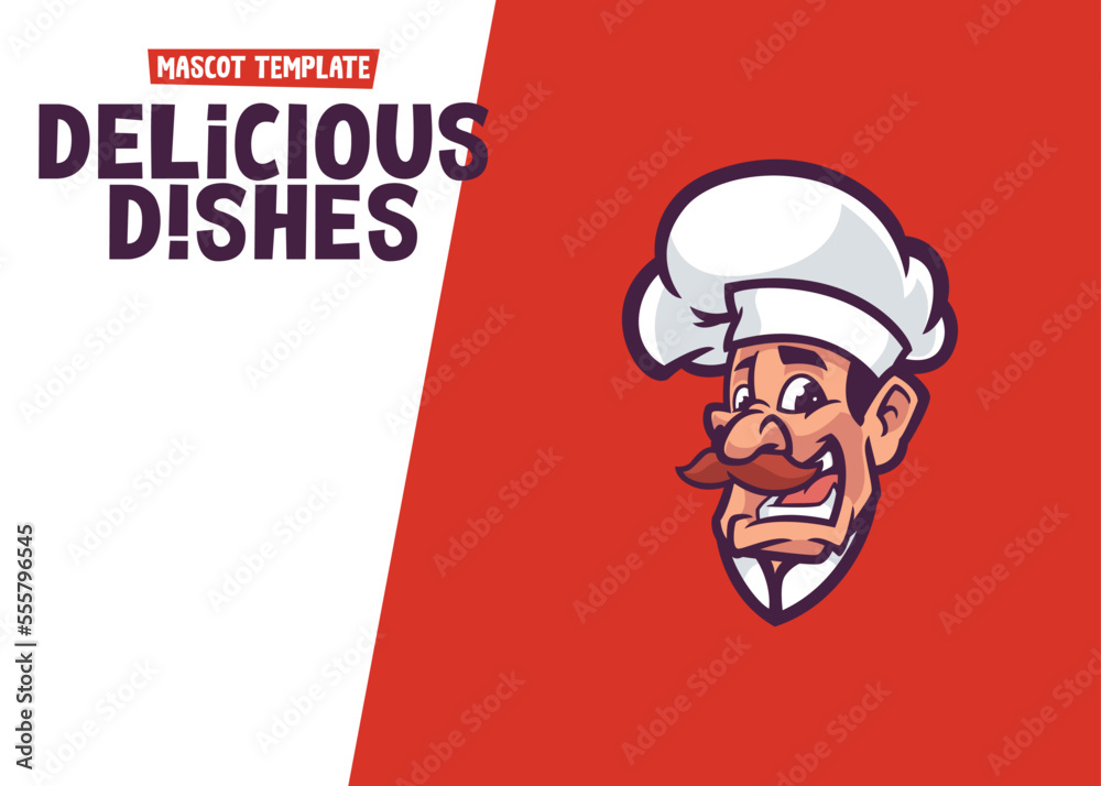 chef mascot logo illustration chef mascot logo illustration