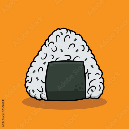 illustration of a rice ball onigiri