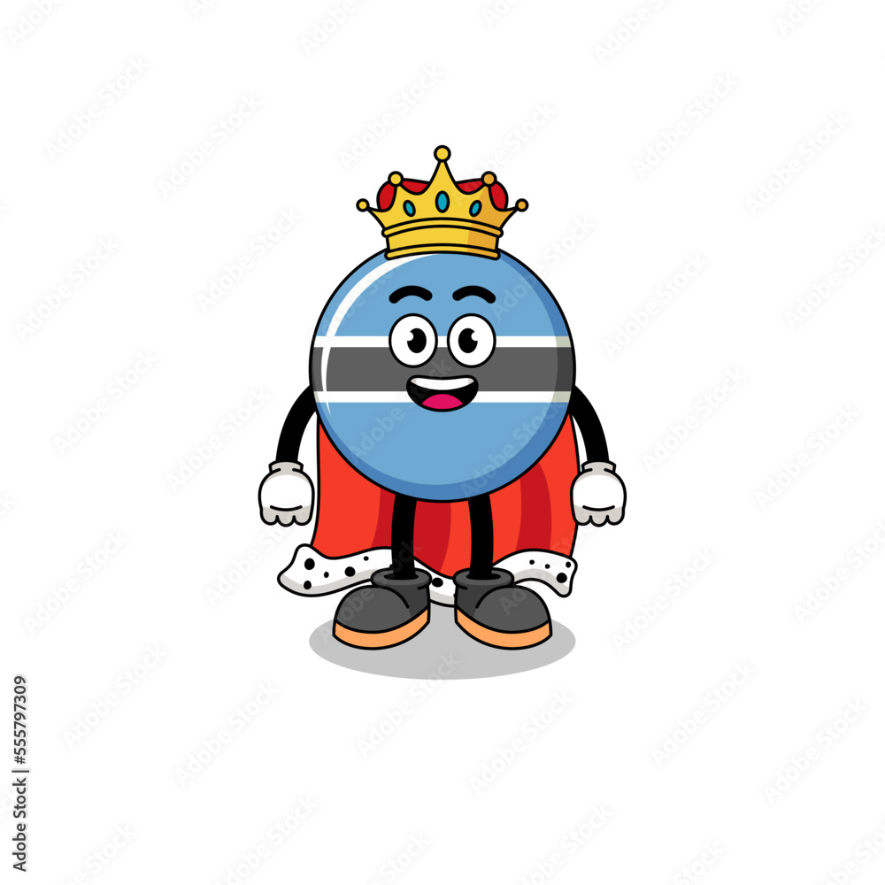 Mascot Illustration of botswana king