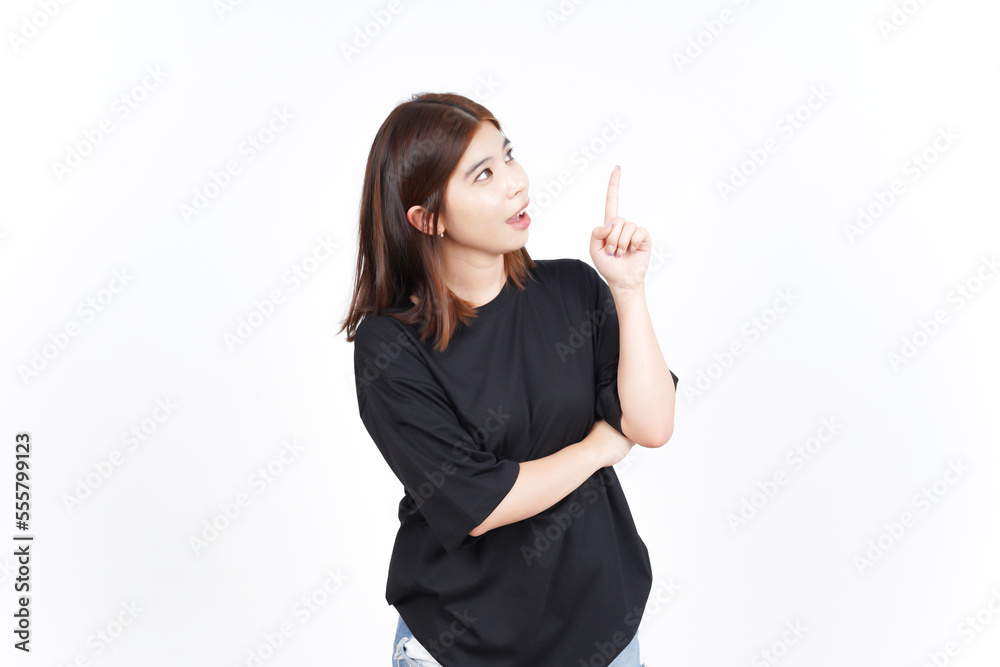 Thinking and Got a Solution of Beautiful Asian Woman Isolated On White Background Thinking and Got a Solution of Beautiful Asian Woman Isolated On White Background