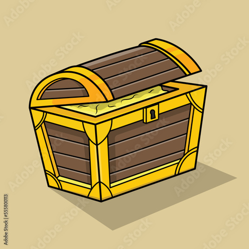 treasure chest with coins