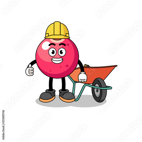 cranberry cartoon as a contractor