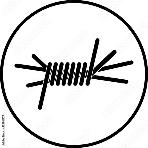 Barbed icon. sign for mobile concept and web design. vector illustration..eps