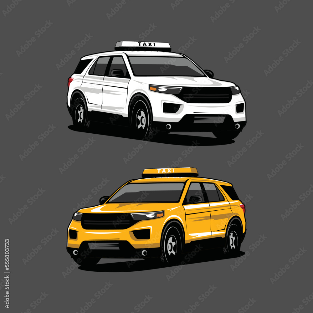car vector taxi car illustration of a taxi car car logo desigm