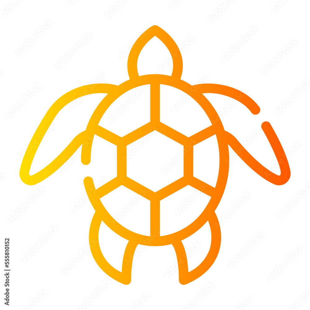 Obraz premium turtle gradient icon