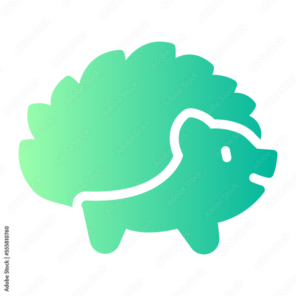 Fototapeta premium hedgehog gradient icon