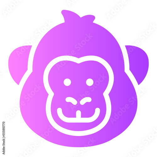 monkey gradient icon