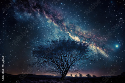 starfield as a backdrop Starry night sky as a backdrop. Generative AI