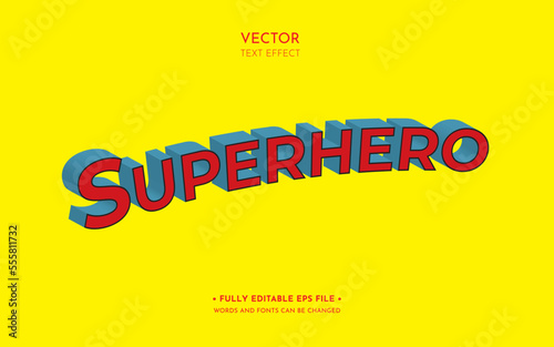 Vector Editable Text Effect in Superhero 3D Style