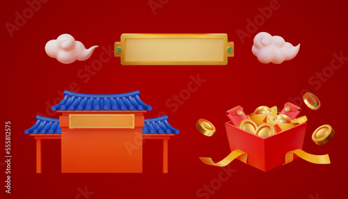 3D Chinese New Year element set