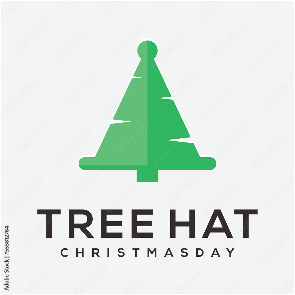 Fototapeta premium tree hat vector icon logo gradient color