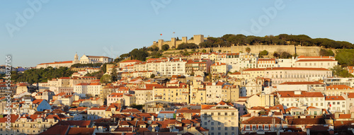 Panoramic View of Castelo de Sao Jorge, Alfama, Baixa, Lisbon, Portugal