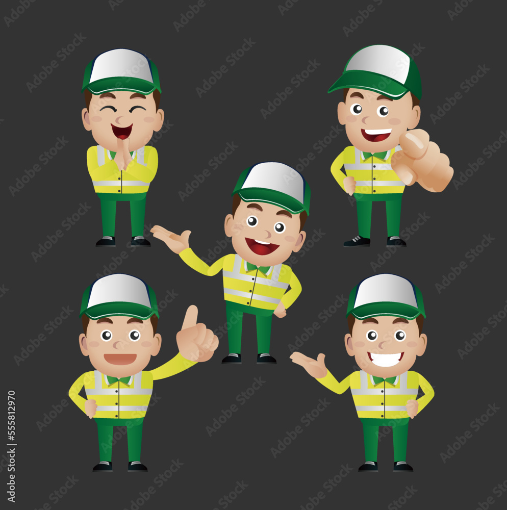 people set. Professional set. street cleaner people set. Professional set. street cleaner