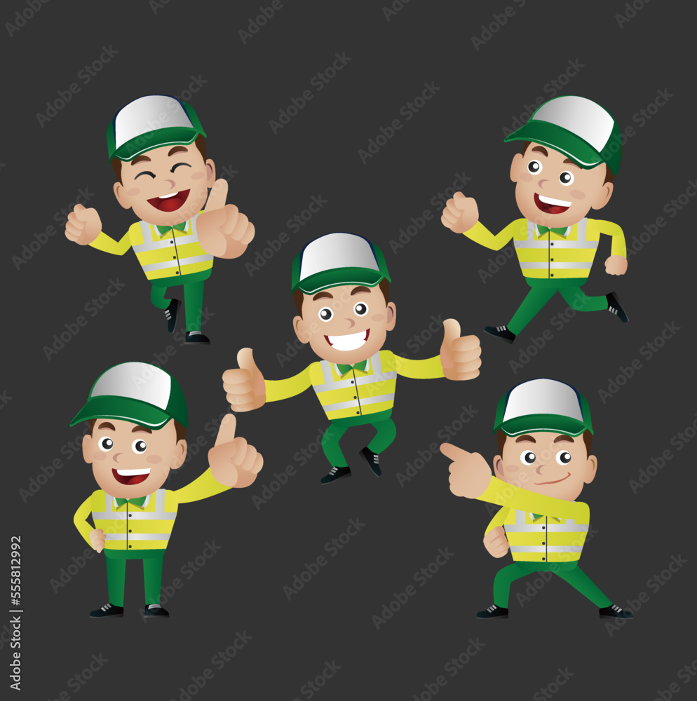 people set. Professional set. street cleaner people set. Professional set. street cleaner