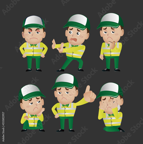 people set. Professional set. street cleaner