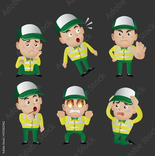people set. Professional set. street cleaner