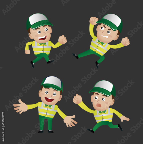 people set. Professional set. street cleaner